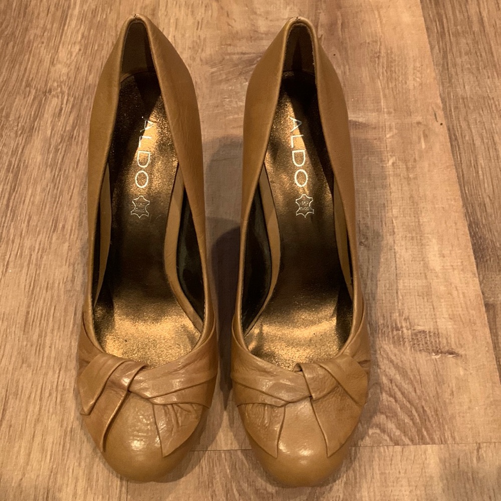 Aldo Tan Shoes with Tie Detail